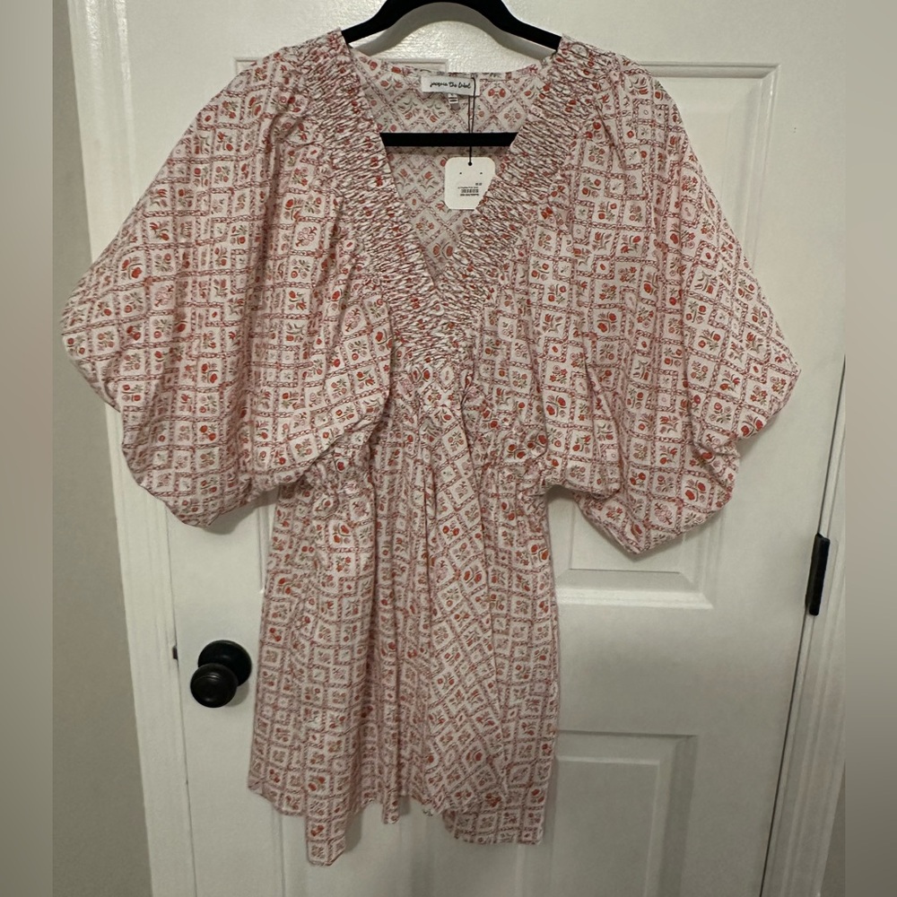 Jacquie the Label Floral Pink and White Dress